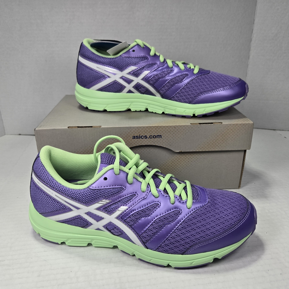 ASICS GEL- ZARACA 4 GS kids Purple and Lime Running Shoes Size 7 - Picture 4 of 12